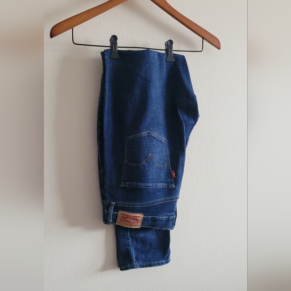 Levi's 311 Shaping Skinny dark wash denim destructed jeans Women's size 29 - Picture 1 of 12